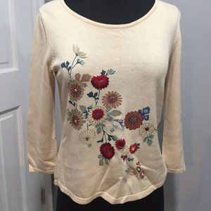 Kate Hill Knit Long Sleeve Small, Scoop Neck